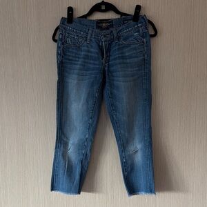 Lucky Brand Zoe Straight Women's Cropped Blue Jeans